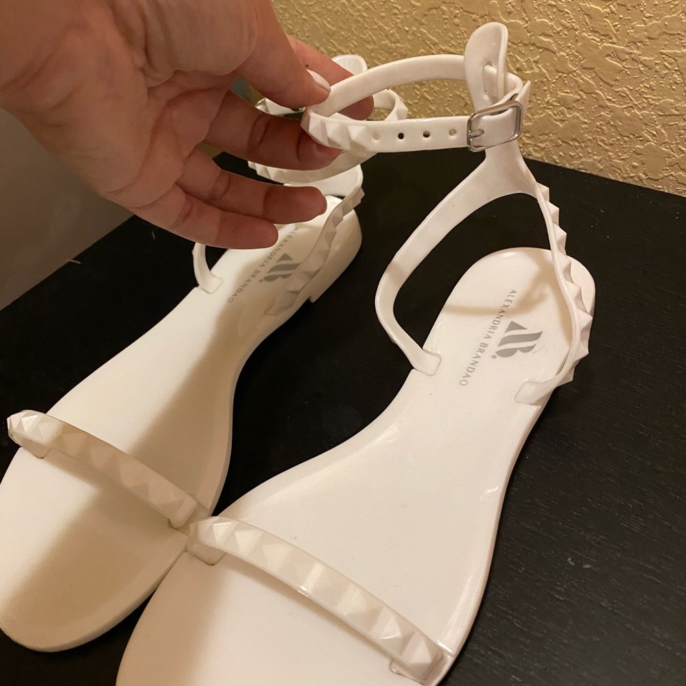 White sandals